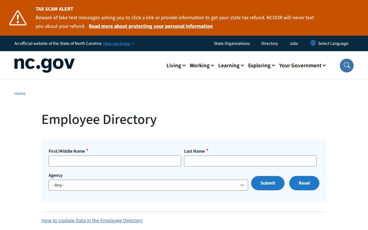 New Bern people directories state employee search